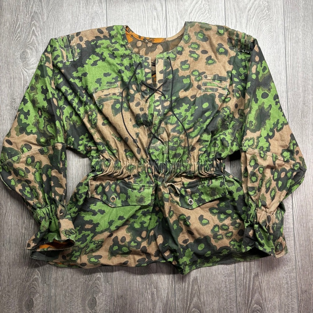 WW2 German Waffen Plane Tree Camo Reversible Field Smock XL Camouflage Jacket